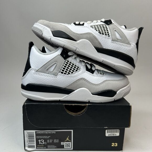 Nike Air Jordan 4 Retro PS “Military Black White Grey” 2023 - Picture 1 of 5